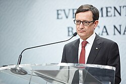 Octavian Armașu, NBM governor, whose dismissal in 2023 raised concerns about central bank independence in Moldova[98][99][100]