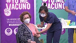 COVID-19 vaccination program in Santiago.