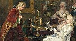 Catherine the Great visiting Mikhail Lomonosov
