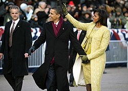 Obama wore Isabel Toledo clothes made of St. Gallen Embroidery to the 2009 presidential inauguration.