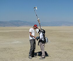 Ground surveying in Surprise Valley, Cedarville, California