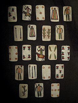 Apache rawhide playing cards c. 1875–1885, collection of NMAI.