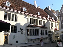 The Raeapteek in the center of Tallinn city, Estonia is one of the oldest continuously running pharmacies in Europe, having always been in business in the same exact house since the early 15th century. It is also the oldest commercial enterprise and the oldest medical establishment in Tallinn.