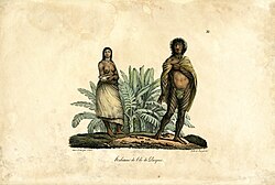 Rapa Nui people, painted by Louis Choris, 1816