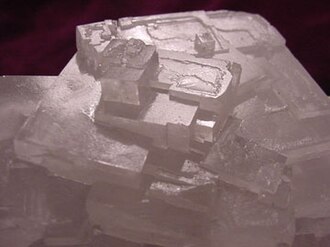 An example of the cubic crystals typical of the rock-salt structure.
