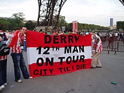 Derry City's twelfth man in Paris, France