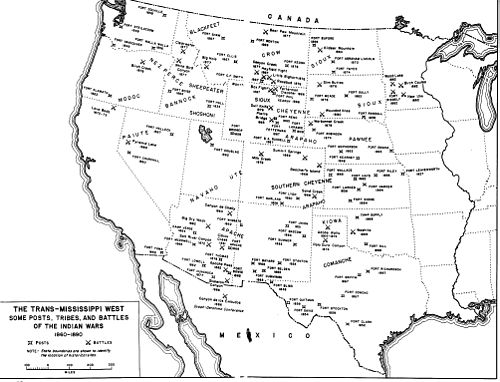 Indian battles in the Trans Mississippi West (1860–1890)