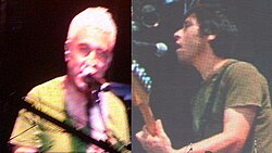 Two of the three original members of The Prisoners: Jorge Gonzalez-Claudio Narea each doing their own submission, in the Chilean Rock Summit II in 2009.