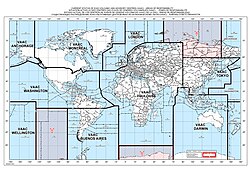 Coverage of the nine VAAC around the world
