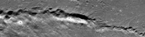 Secondary crater chain of Copernicus in Mare Imbrium