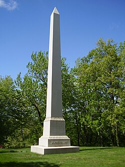 The obelisk at the Rockefeller family plot
