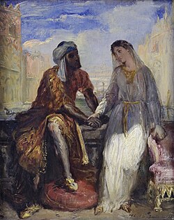 Othello and Desdemona in Venice by Théodore Chassériau, 1850