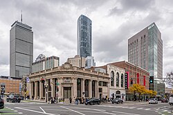 College Buildings along Massachusetts Avenue in Boston, including the Berklee Performance Center, 130 Massachusetts Avenue, and the 160 Massachusetts Avenue tower.