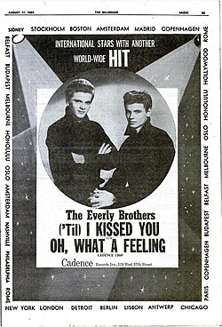 Billboard advertisement, August 17, 1959