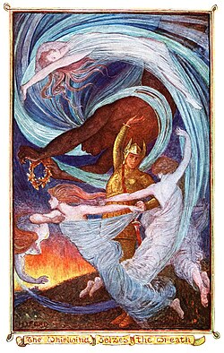 Illustration "The Whirlwind Seizes the Wreath" (from the story "The Fairy Aurora")