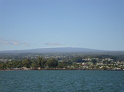 Mauna Loa from Hilo Bay, December 2017