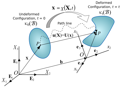 Figure 1. Motion of a continuum body.