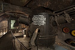 Stassano furnace exhibited at the Museo della Scienza e della Tecnologia "Leonardo da Vinci", Milan