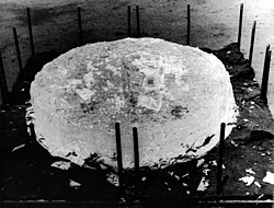 60 inches (150 cm) fused quartz mirror blank for the McMath–Pierce solar telescope in 1962