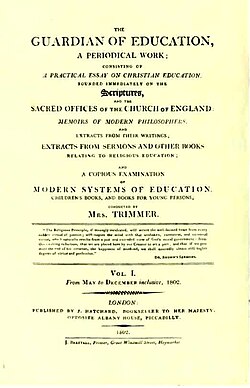 Title page from Sarah Trimmer's The Guardian of Education, vol. I, 1802