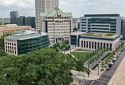 Municipal offices, including the Columbus Division of Police Headquarters, in the city's Civic Center