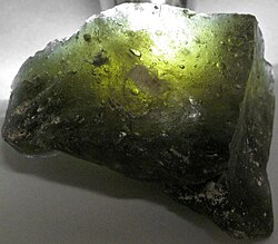 An example of impact glass (Darwin glass) from the Pleistocene, near Darwin Crater, Tasmania