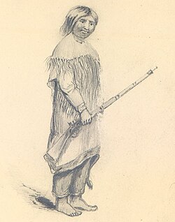 "Umpqua Indian", drawn by Alfred Thomas Agate