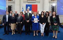 President Bachelet with the Engel Commission, 23 February 2015