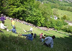 The annual Cooper's Hill Cheese-Rolling and Wake, 2013