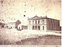 Wheat mill and theatre of Vicente Gallardo; Hacienda Atequiza, Jalisco, Mexico, 1886.