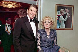 Davis with President Ronald Reagan, her co-star in 1939's Dark Victory, in 1987, two years before her death