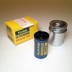 Kodak Ektachrome Infrared Color 35mm Color Film (expired in the 1970s)