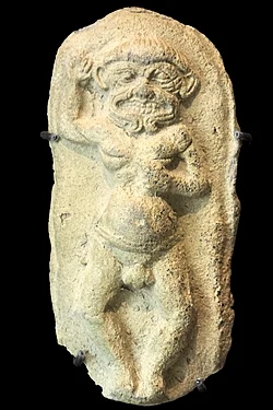Terracotta plaque of the Mesopotamian ogre Humbaba, believed to be a possible inspiration for the figure of Polyphemus