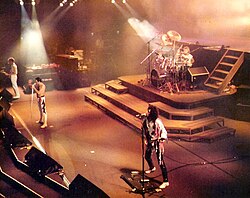Queen on stage in Frankfurt, West Germany in 1984
