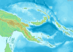 An enlargeable topographic/hydrographic map of Papua New Guinea