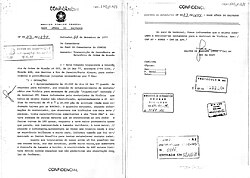 A document about a sighting of a UFO that occurred on December 16, 1977, in the state of Bahia, Brazil