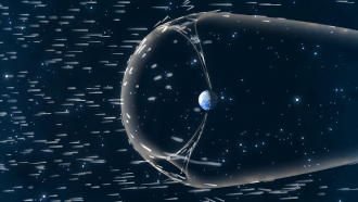 Artist's impression of a magnetosphere