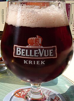 Kriek, a lambic beer brewed with cherries