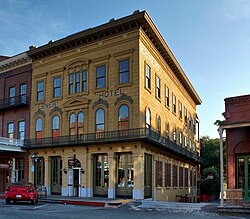 The historic Ebner's Hotel, built in 1856, in Old Sacramento