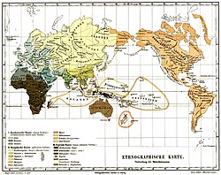 Ethnographic map of the world, from the 4th edition