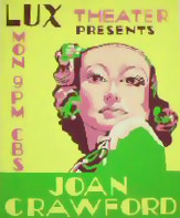 Lux Radio Theatre ad art featuring Joan Crawford
