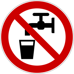 Hazard symbol for non-potable water