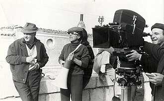 Wertmuller during the filming of The Lizards (1963)