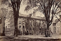 Connecticut Hall, the oldest building on the Yale campus, built between 1750 and 1753