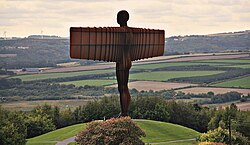 The Angel of the North sculpture by Antony Gormley has become a symbol of Northern England.
