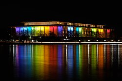 The Kennedy Center lights up in rainbow colors every year in the weeks preceding the ceremony.
