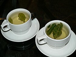Two cups of coca tea