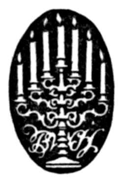 B. W. Huebsch's publishing logo circa 1916 (from James Joyce's Portrait of the Artist as a Young Man
