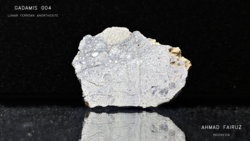 Gadamis 004, a Lunar Ferroan Anorthosite also known as the "Apollo Lunar" because their similarities both visually and compositionally and identical with Moon sample brought back by Apollo 16 mission.