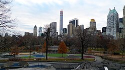 Central Park, New York City, US, designed by Frederick Law Olmsted.
